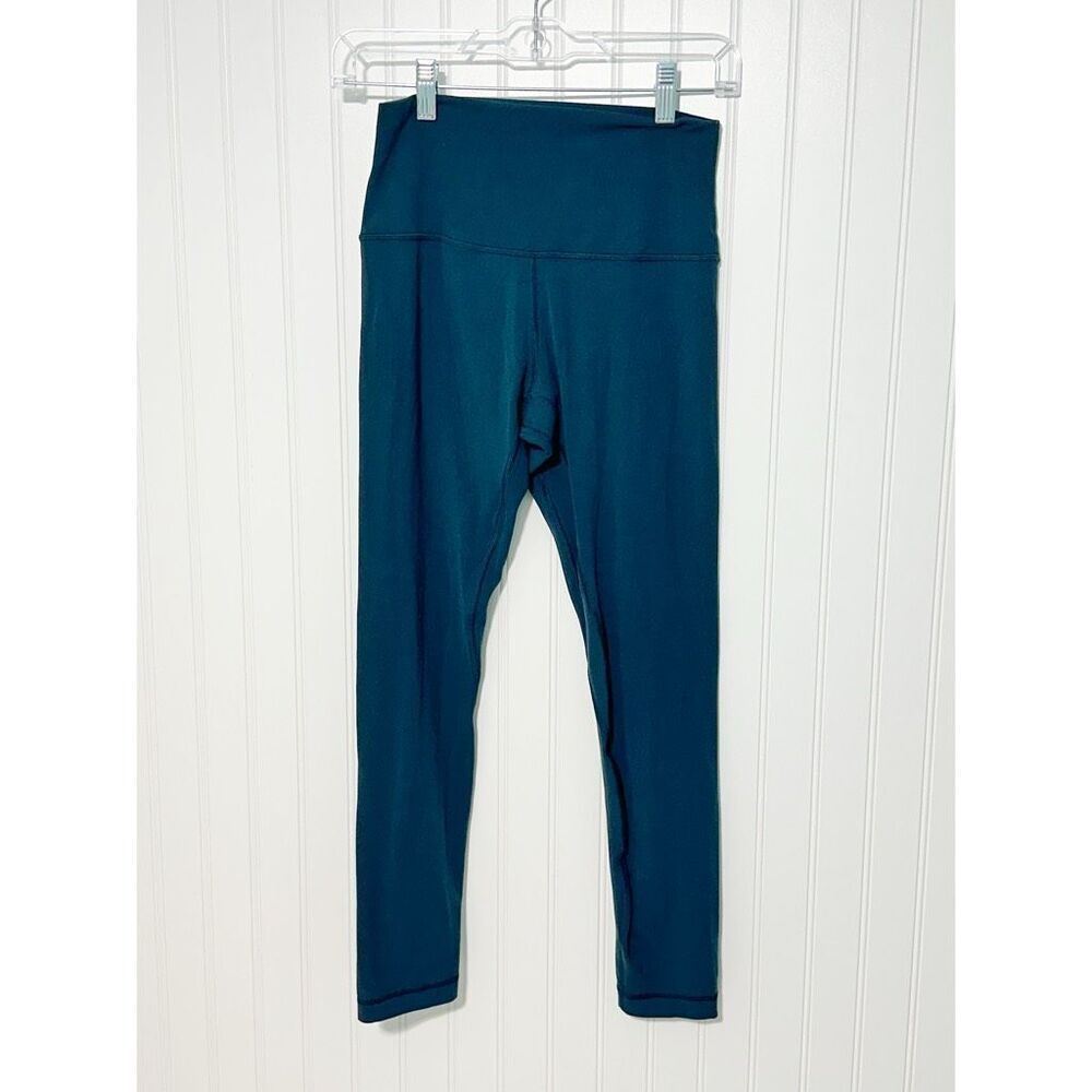 Lululemon Women's Tight High Waisted Leggings Dark Green‎ Size 6
